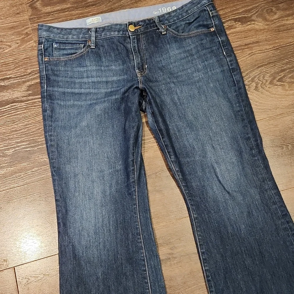 ❤️ GAP LONG & LEAN WIDE LEG TROUSER JEANS, 16A (33 ANKLE) - Picture 3 of 8